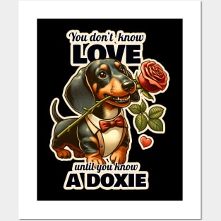 Dachshund Valentine's day Posters and Art